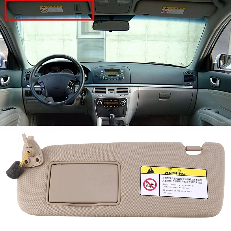 

Car Interior Hand Sun Visor Shade LH RH Beige for HYUNDAI NF Sonata I45 2006-2010 852010R300 852020R300