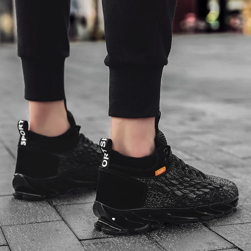 

Men's Sports Shoes High-top Blade Old Shoes Mesh Lightweight Fashion Casual Shoes Outdoor Shock Absorption Fitness Running Shoes