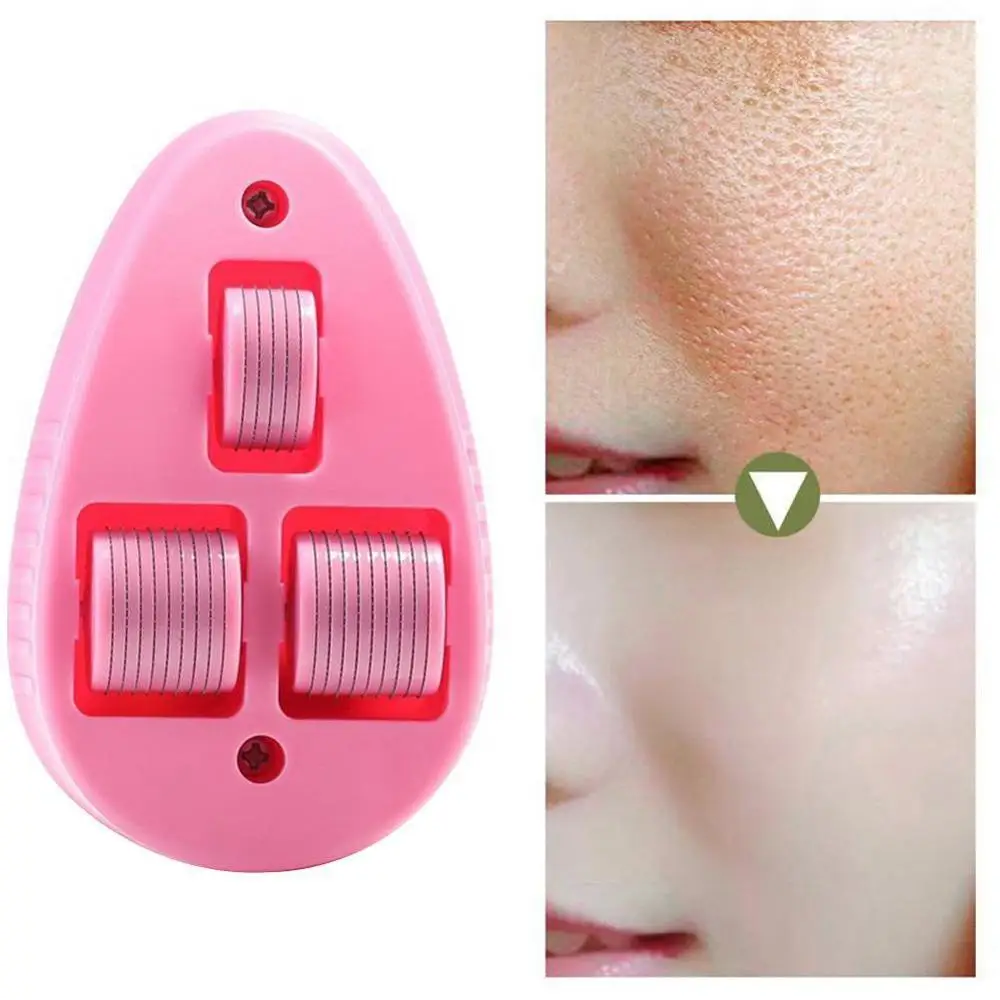 Розовая мышь титановые микро иглы Дерма ролик мезороллер микроиглы машина