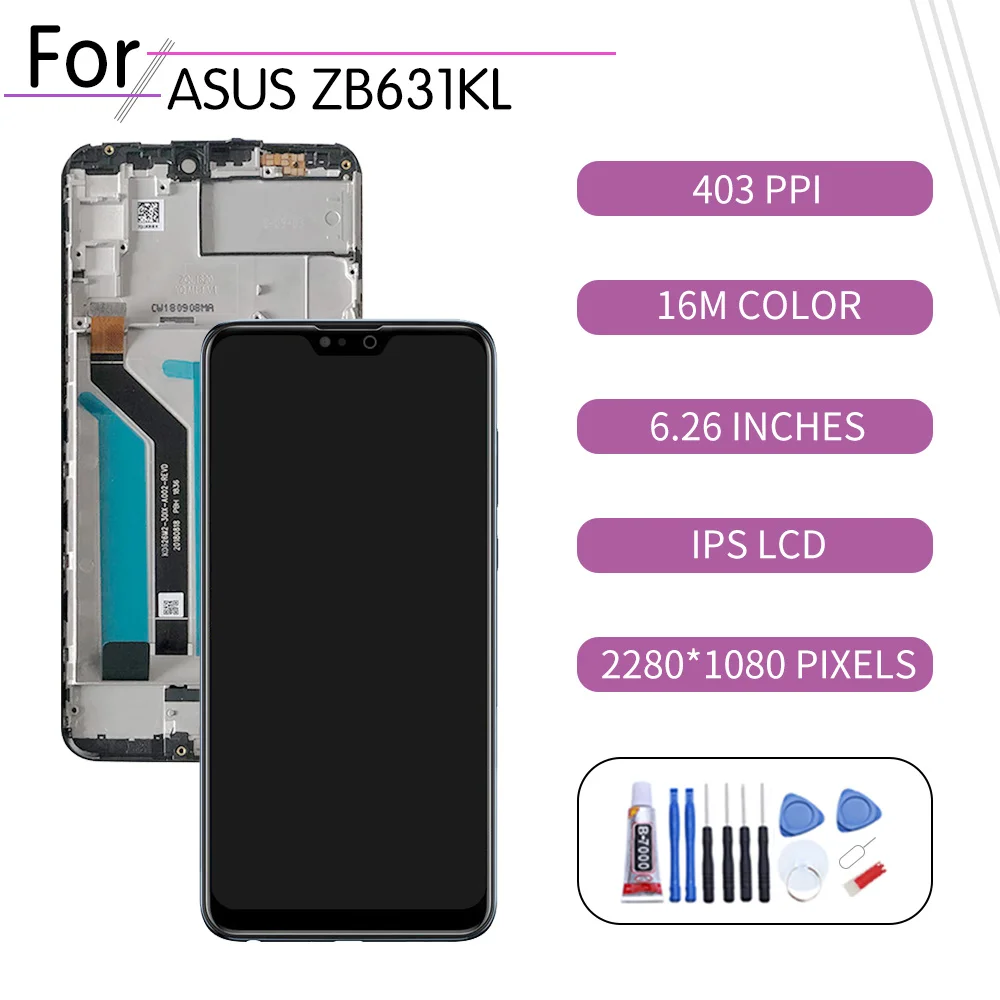 Оригинальный дисплей 6 26 дюйма для Asus ZB631KL ASUS Zenfone Max Pro M2 сенсорный ЖК-экран