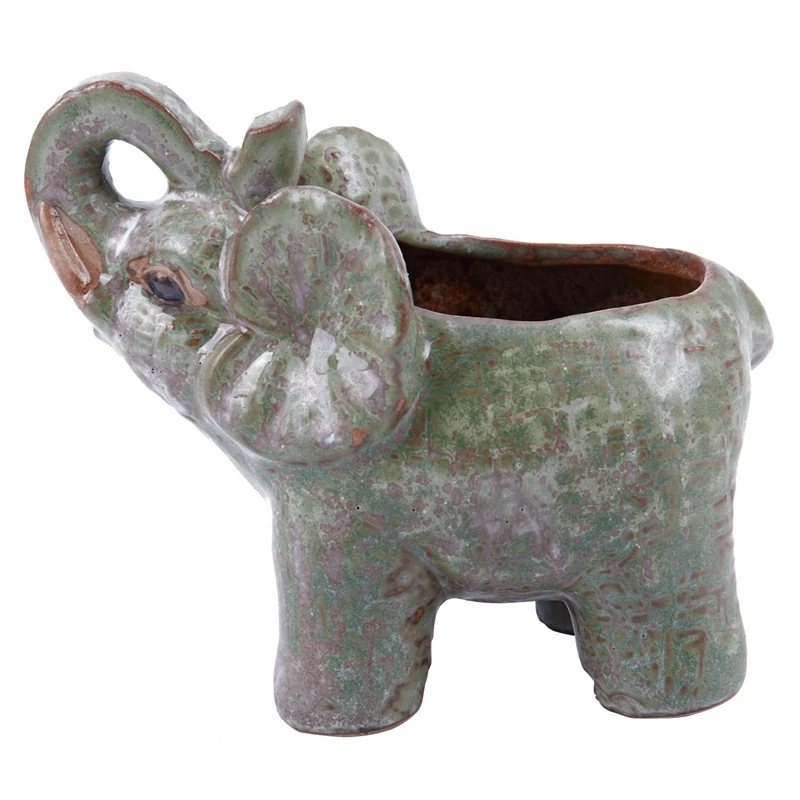 Керамический Мини Слон кактусы суккулент цветочный горшок садовый домашний