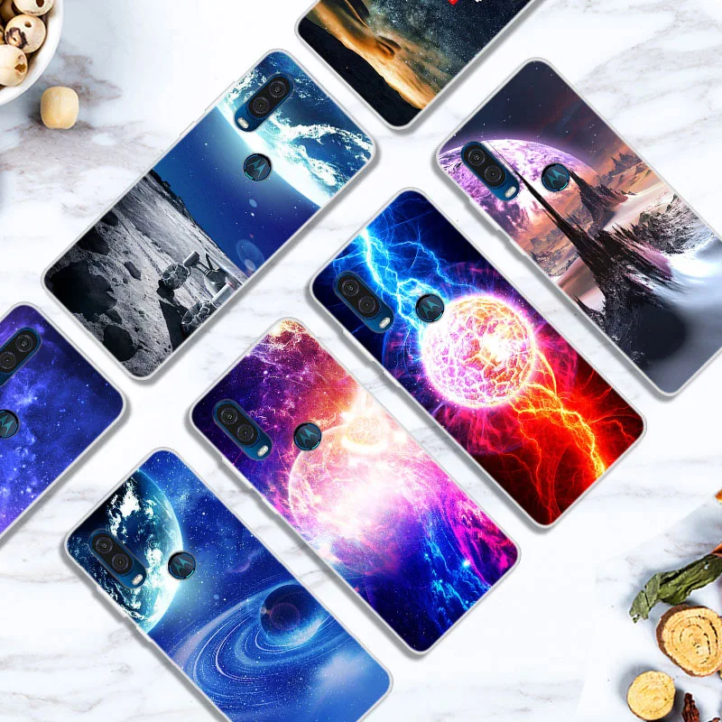Силиконовый чехол для Motorola MOTO G8 Plus мягкий накладка с художественным принтом G Pro One