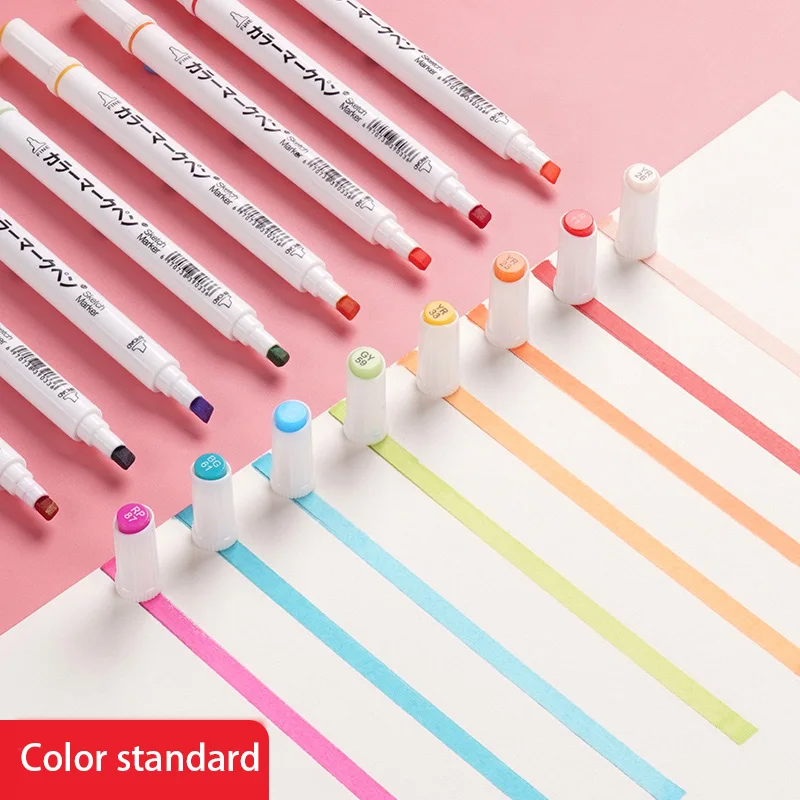 BNLG Маркер Набор 24 цвета для начинающих двойная масляная ручка маркер Дети Ручная