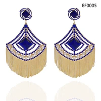 yulaili 2019 fashion big tassel earrings for women wedding bridal crystal imitation pearl trendy lady earrings