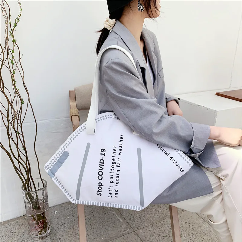 

Permanently 2021 New European fashion ideas fun reflective strip mask female trend single shoulder bag individual female bag