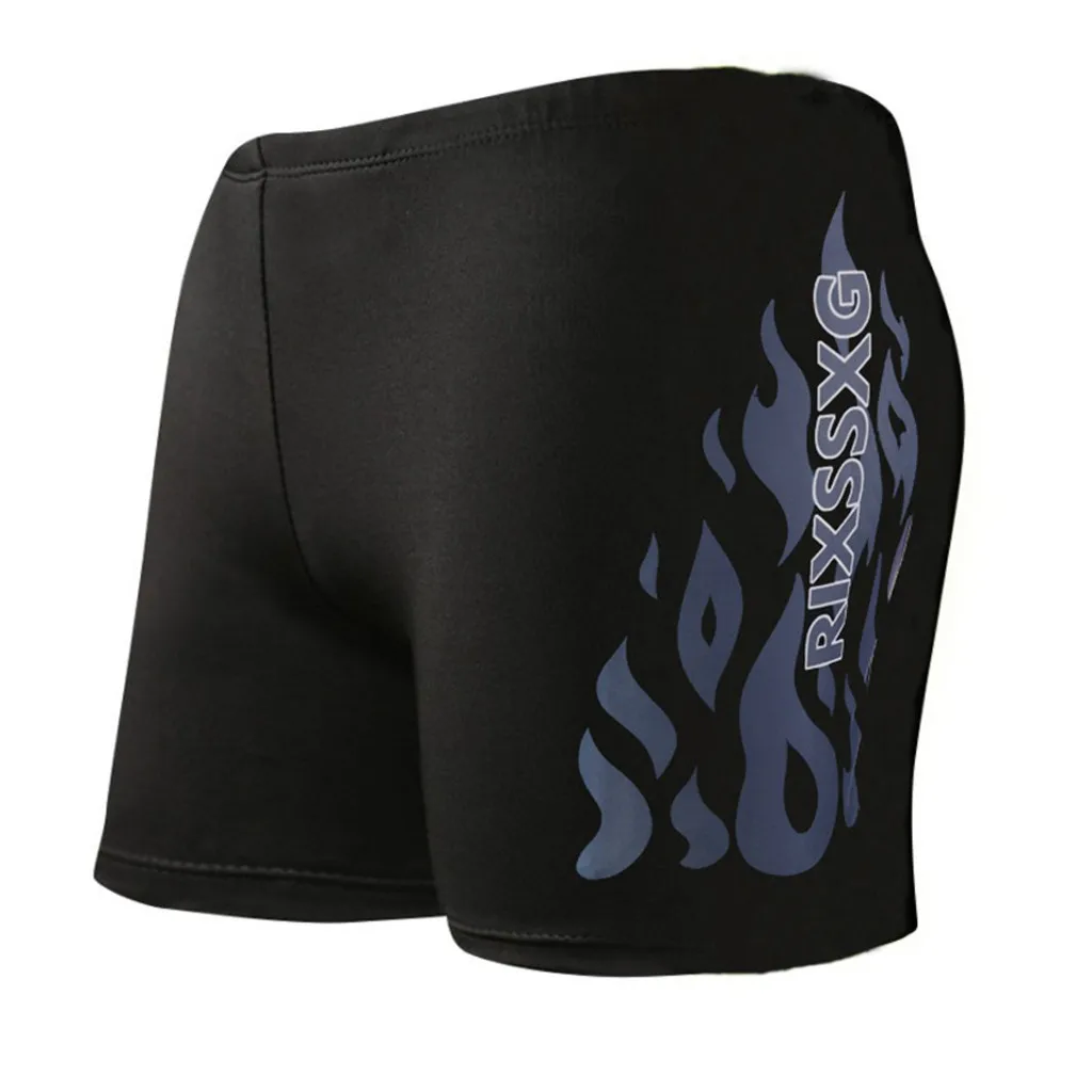 Мужские плавки с принтом пламени Мужская одежда для плавания шорты купальный