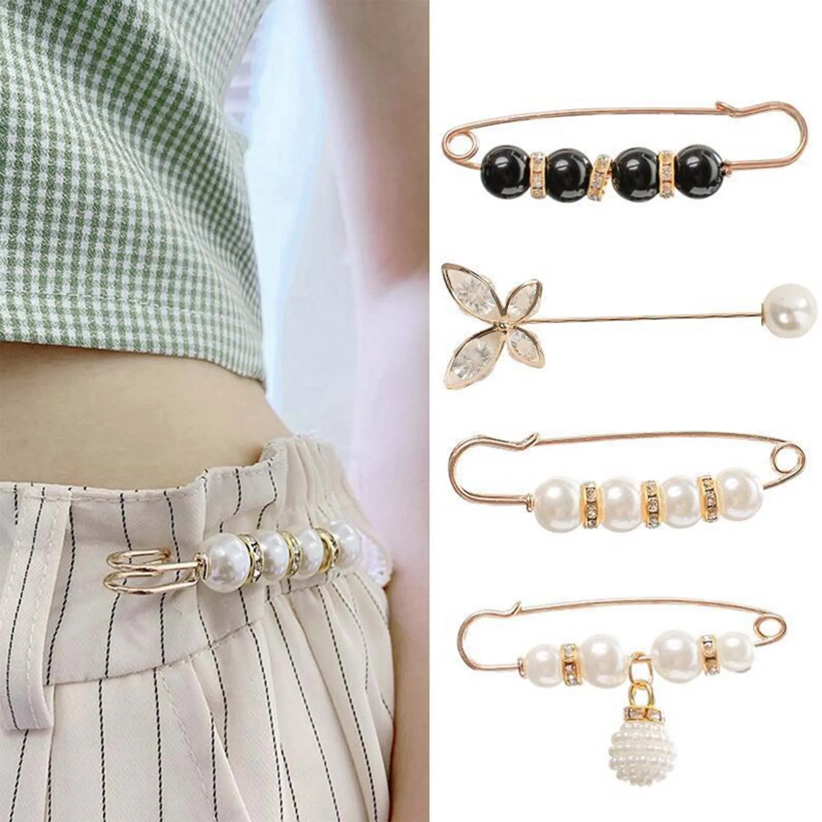 Женское платье свитер рубашка жемчуг Сплав Стразы Украшение брошь юбка