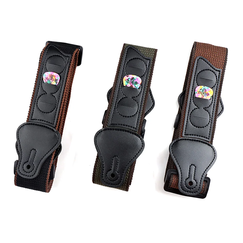 

Thickened Lightweight Anti Corrosion Sweat Absorbent Cotton Blend Instrument Adjustable Breathable Replacement Guitar Strap