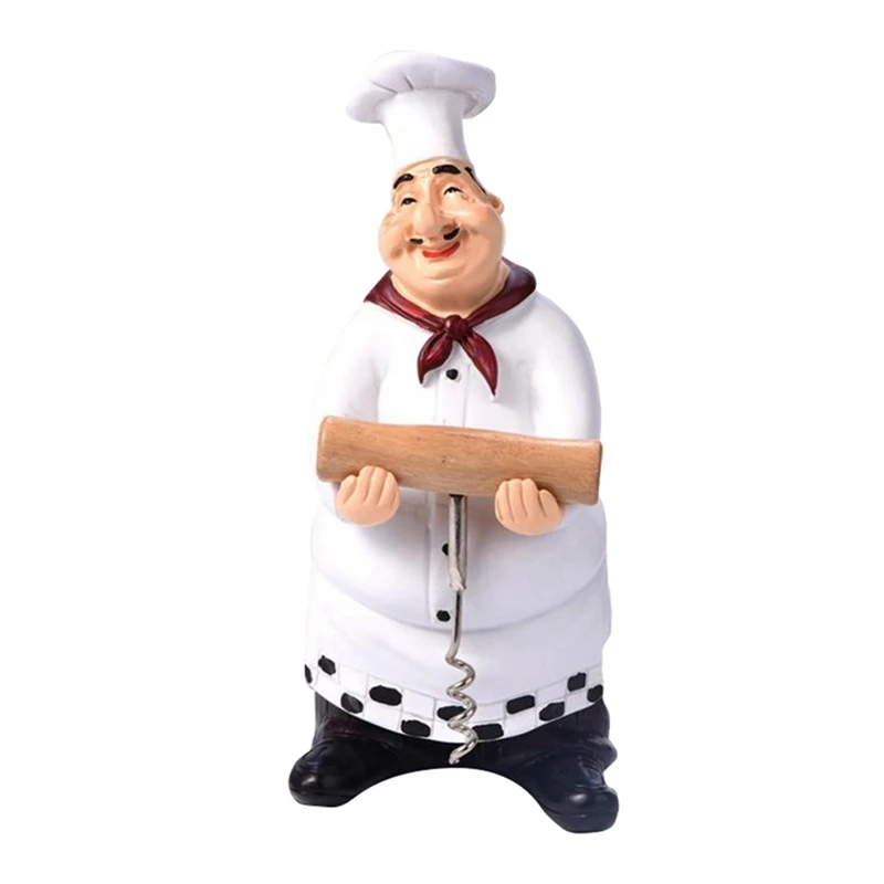 2 шт. Ретро модель шеф-повара украшения изделия из смолы мини фигурки белый топ