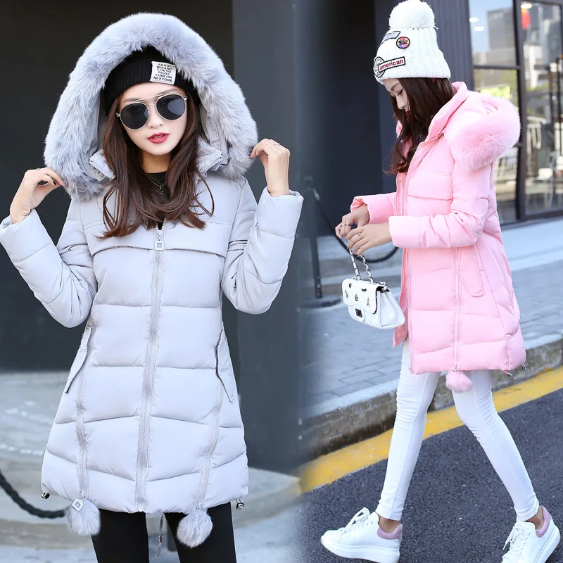 Новый зимний женский хлопковый костюм тонкое длинное хлопковое пальто женская