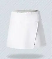 white skorts 3902 Новая Мужская/женская рубашка для бадминтона, спортивные шорты, Спортивная теннисная футболка, Майки для настольного тенниса, одежда для тенниса, сухая крутая рубашка 11927AB на заказ - Цвет: white skorts 3902