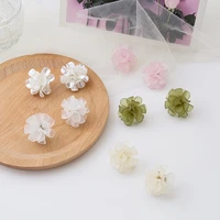 korean sweet candy color resin flower stud earrings for women girls floral statement earrings party holiday jewelry oorbellen
