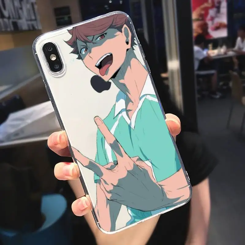 

Anime Haikyuu Owa funda Phone Case Transparent soft For iphone 5 6 7 8 11 12 s c se plus mini x xs xr pro max cover shell funda