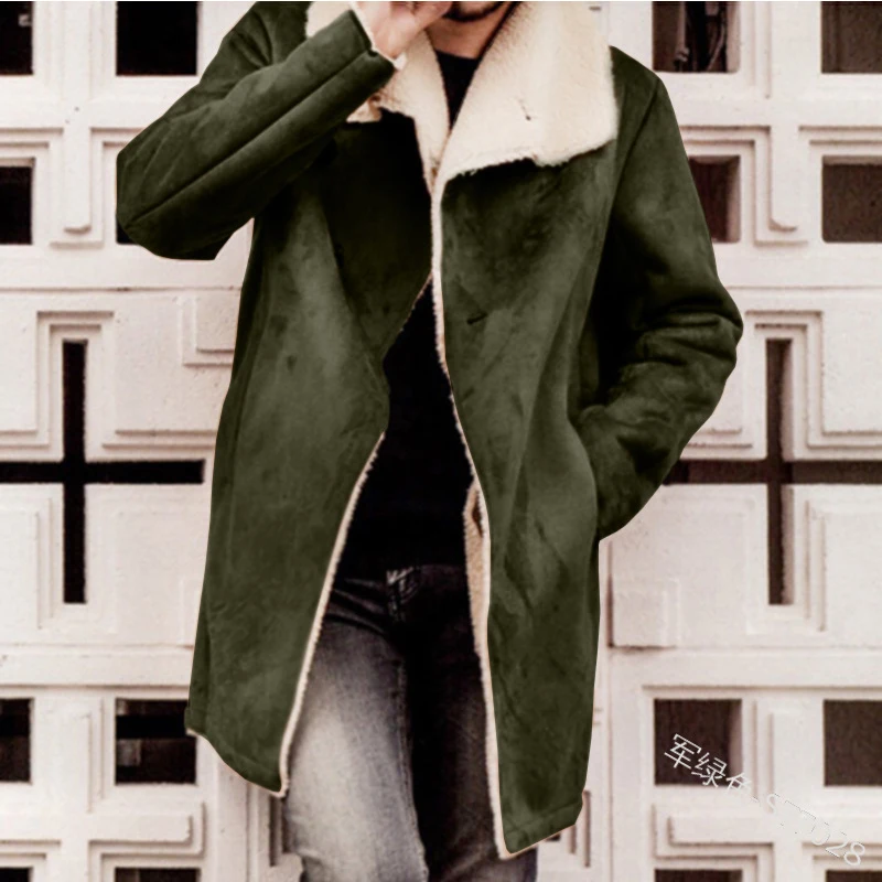 Осень зима мужская одежда большой размер длинные пальто новый тренд мода простой