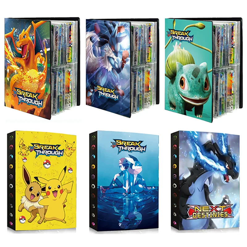 Альбом для карт с покемоном коллекционный альбом аниме игр держатель большой