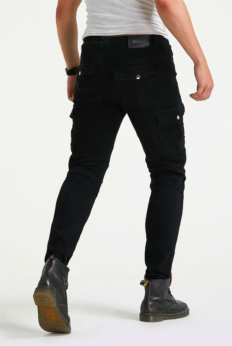 Мотоциклетные джинсы мужские зимние теплые кашемировые штаны болотного и