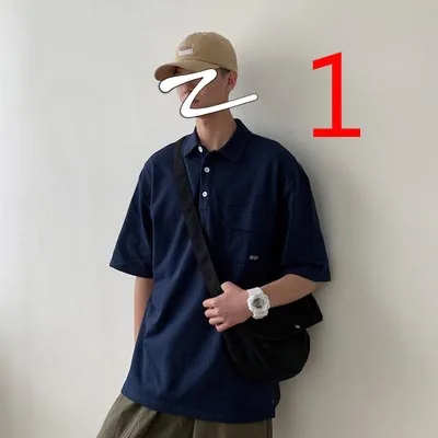 

Удобная дышащая Хлопковая полосатая трикотажная футболка с коротким рукавом и маленьким отворотом, рубашка-поло для мужчин