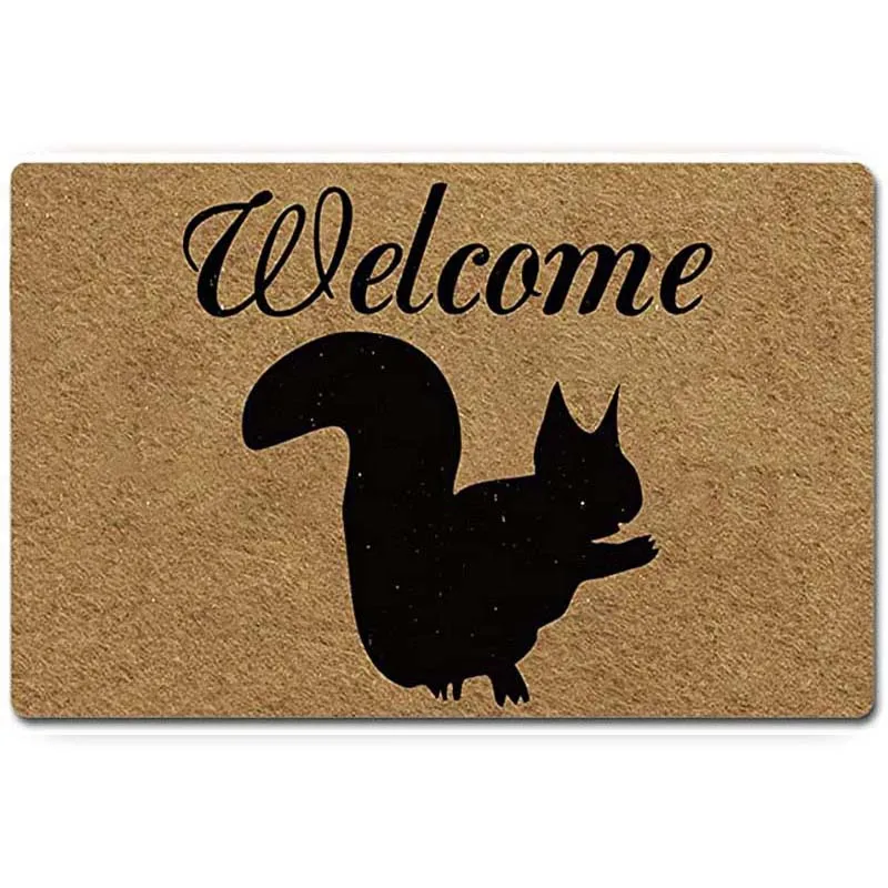 Добро пожаловать такса Doge с сердцем Coir дверной коврик резиновый нескользящий для