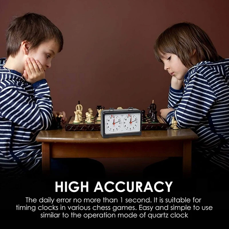 

Chess Clock Timer, Newest Black Mechanical Chess Clock, Professional Tournament Analog Chess Clock Timer for Game