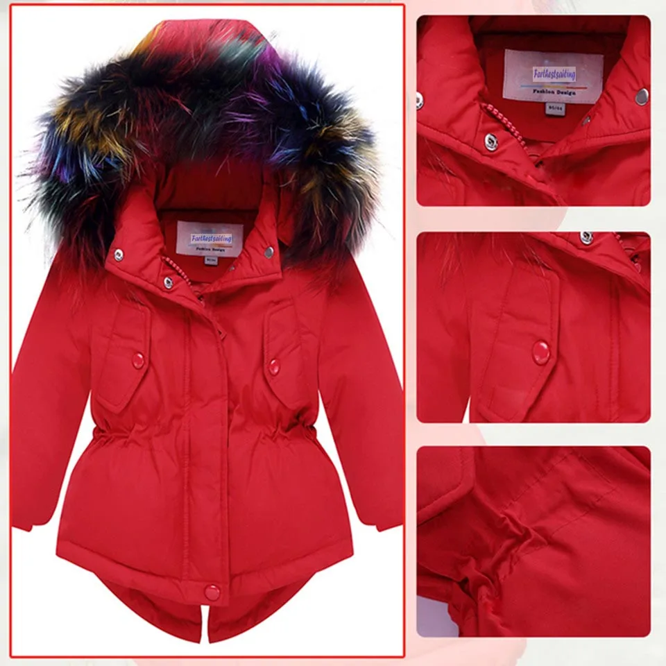 Детская одежда зимний костюм для девочек куртка 30 градусов русская Лыжная