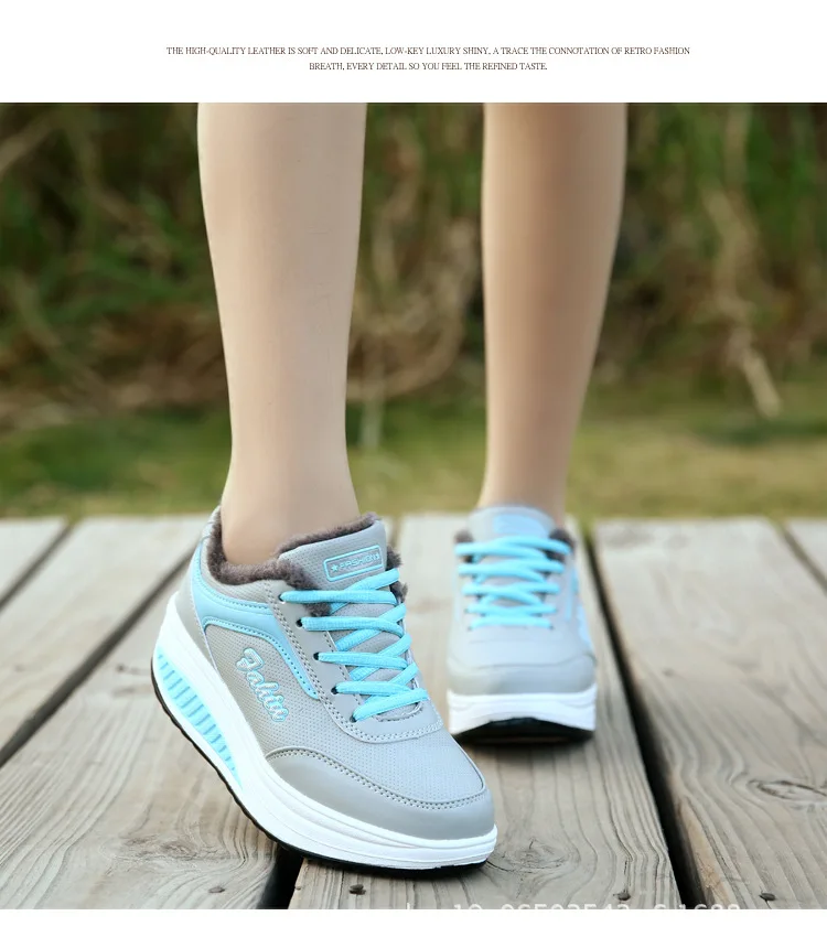 

2020 New Women Snow Boots Comfortable Lace Up Ankle Boots For Women Winter Wedge Platform Boots Round Toe Fur Warm Shoes