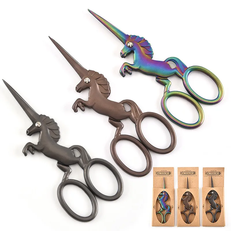 Sewing Classic Embroidery Stainless Scissor Horse Modeling Fabric Diy Craft Art Cross Handicraft Tailor Vintage Stitch Retro Cut
