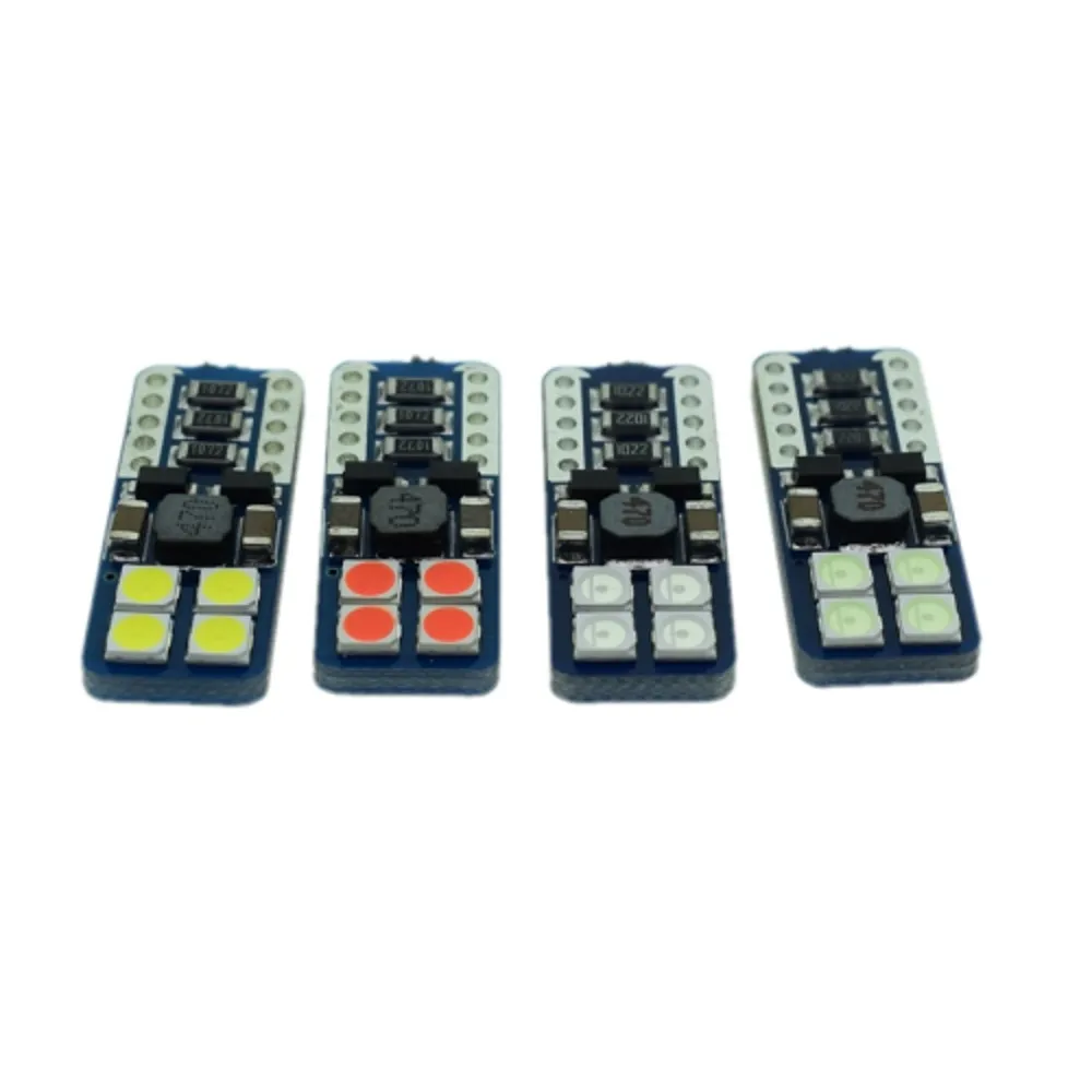10 шт./лот Новый светодиодный супер яркий Smd 194 T10 разъем 8Smd 3030 Canbus W5W лампа для