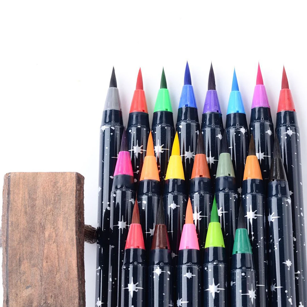 Набор кистей для рисования и каллиграфии 20 цветов |