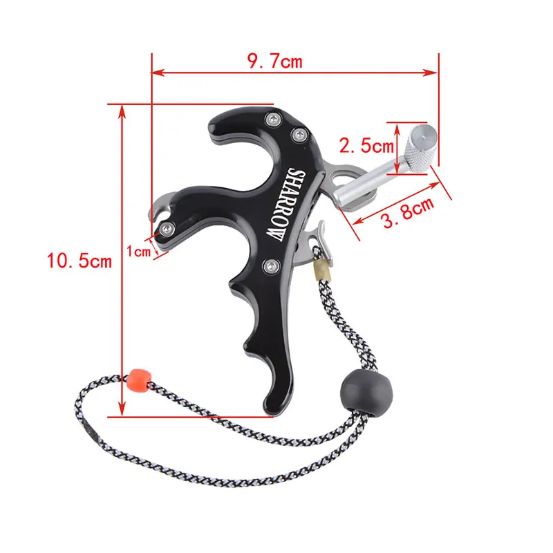 Archery Compound Bow Release 3or4 Finger Aid Trigger Thumb Grip Caliper Hunting Shooting Accessories |