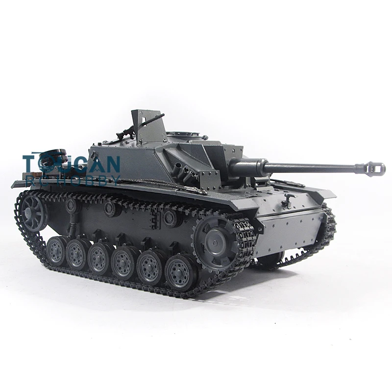 

100% Metal Mato 1/16 Stug III RC Tank KIT Infrared Barrel Recoil Grey Color 1226 TH00670