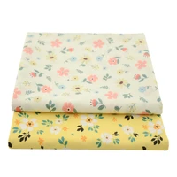 booksew yellow printed floral designs patchwork needlework 100 pure cotton fabric for needlework sewing cloth diy home textile