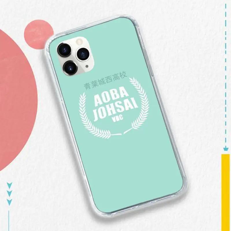 

Haikyuu Volleyball icon school logo Phone Case for iPhone 11 12 pro XS MAX 8 7 6 6S Plus X 5S SE 2020 XR