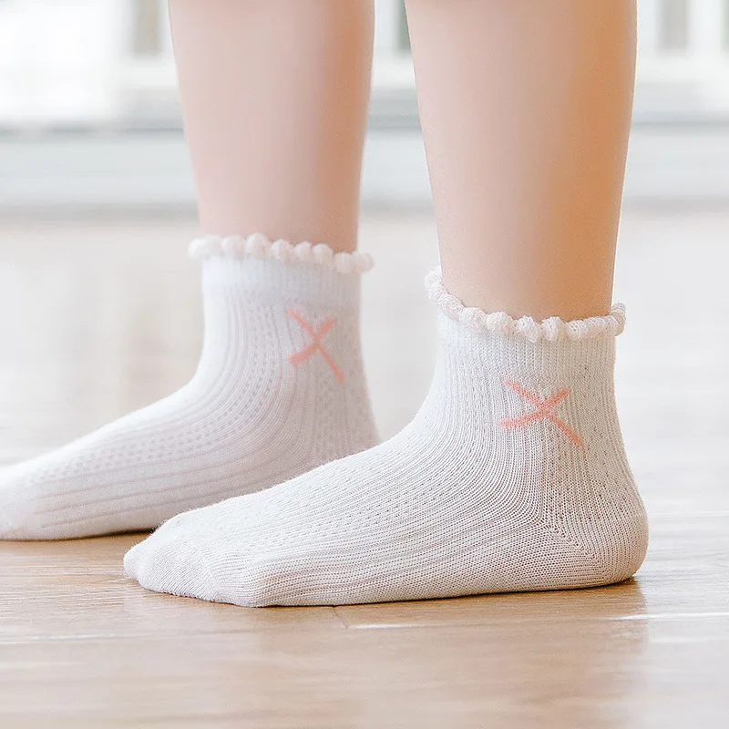 

5 Pairs/Lot Children Cotton Socks Boy Girl Baby Cute Cartoon Breathable Mesh Socks For 1-12 Years Teens Summer Fashion Kids CN