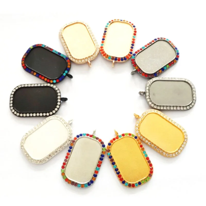 

100pcs Mixed Oval Tray Charms for Women DIY Necklace Crafts T051