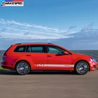 2 шт. спортивная полоса Автомобильная дверь боковая юбка наклейка для Volkswagen-B8 вариант все SUV Авто тело Декор виниловая наклейка тюнинг аксессуары