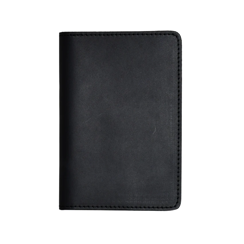 Black wallet Чехол для паспорта из натуральной кожи унисекс, держатели денег, органайзер для путешествий, выгравированное имя или логотип, обложки для пасспорта - Цвет: Black wallet