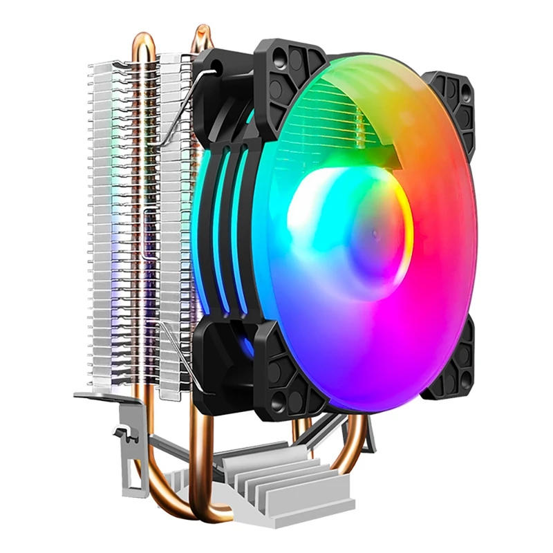 

COOLMOON CPU Radiator CPU Cooler Master 2 Pure Copper Heat Pipe Refrigeration Tower Cooling RGB Fan for /AMD