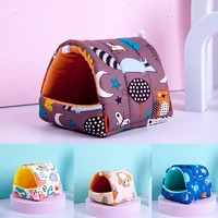 cute winter rabbit squirrel mini cage guinea pig nest small animal sleeping bed hamster house warm mat mini animal sleeping bed
