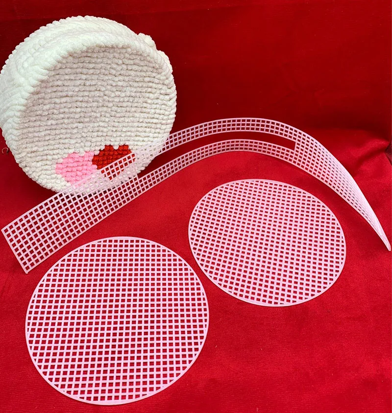 

Round Plate Acrylic Net Material Set for Weave Bag Handbag DIY