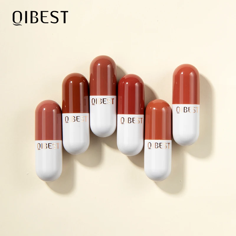 Набор матовых помад QIBEST косметика для губ набор бархатных нюдовая помада