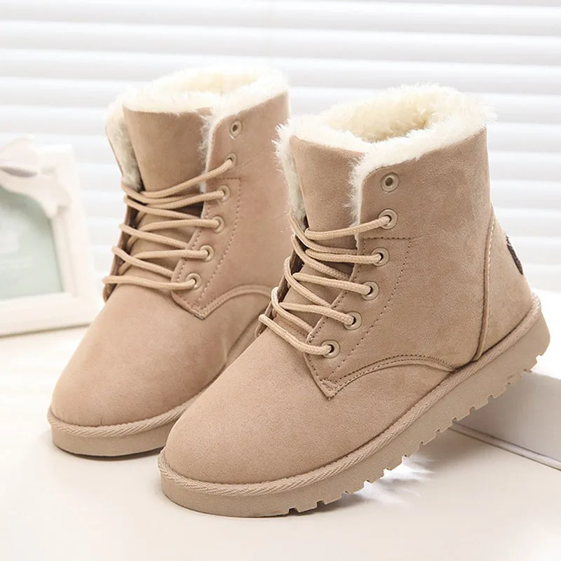 Классические женские зимние ботинки Замшевые ботильоны Теплые на меху с