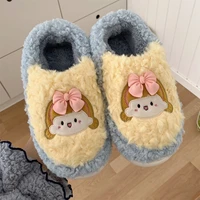 new couple fashion adult sandals non slip warmth thick soled indoor and outdoor fur shoes mens flip flops home sleepers womens