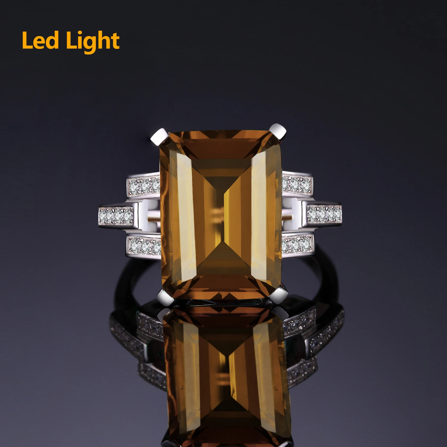 Кольцо с изумрудной огранкой JewelryPalace 6 карат искусственный зултанит изменение