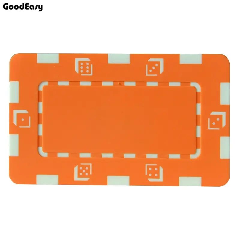 orange ABS квадратный Техасский Холдем покерные фишки набор казино металлические монеты развлечения Монте-Карло покер клуб аксессуары Прямая поставка 10 шт./лот - Цвет: orange
