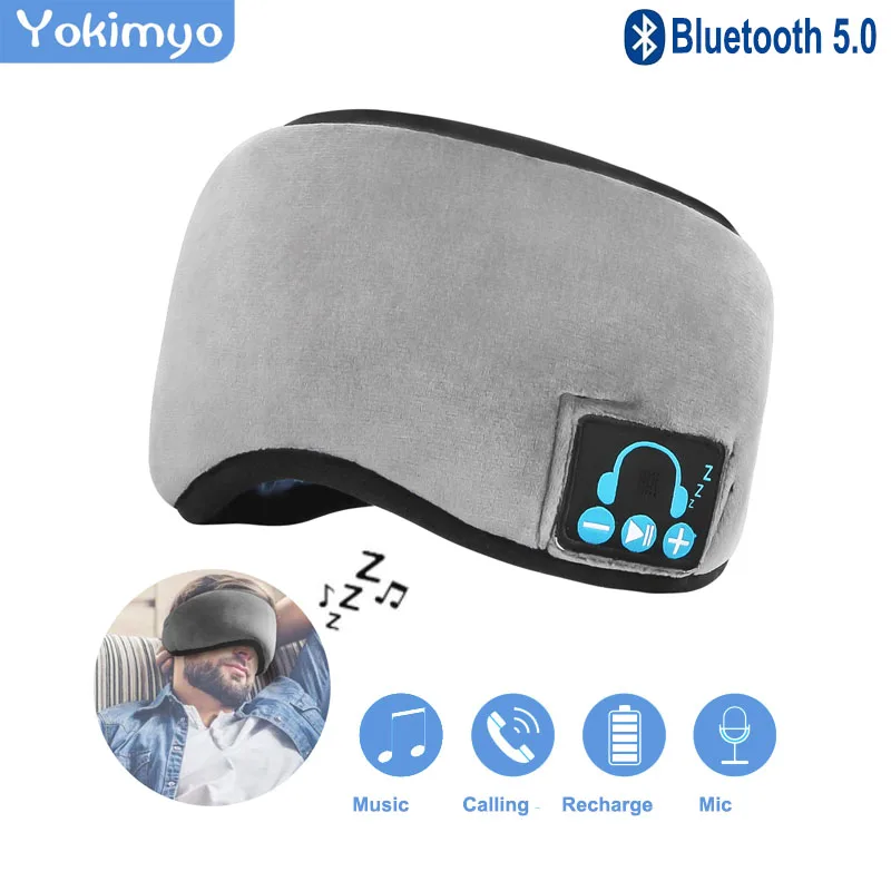

2019 беспроводные Мягкие Наушники Bluetooth для сна маска для глаз стерео музыка Спортивные Беспроводные наушники Bluetooth с микрофоном