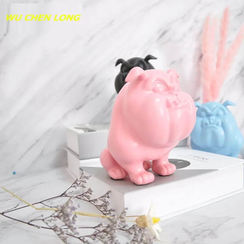 WU CHEN длинная абстрактная Французский бульдог Художественная Скульптура