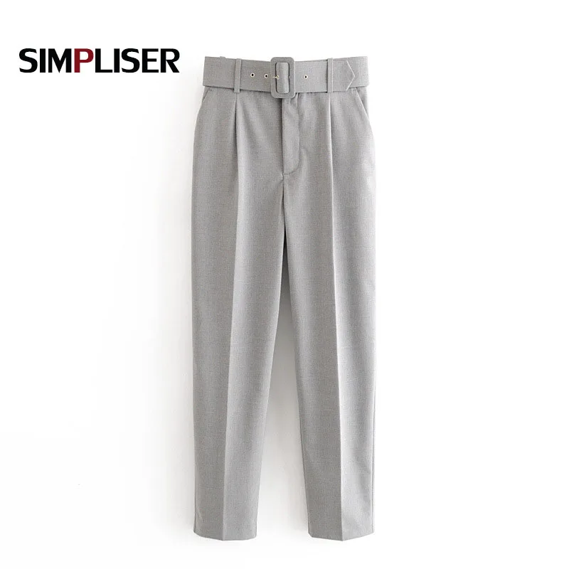 Брюки женские Костюмные с завышенной талией офисная одежда шаровары в стиле