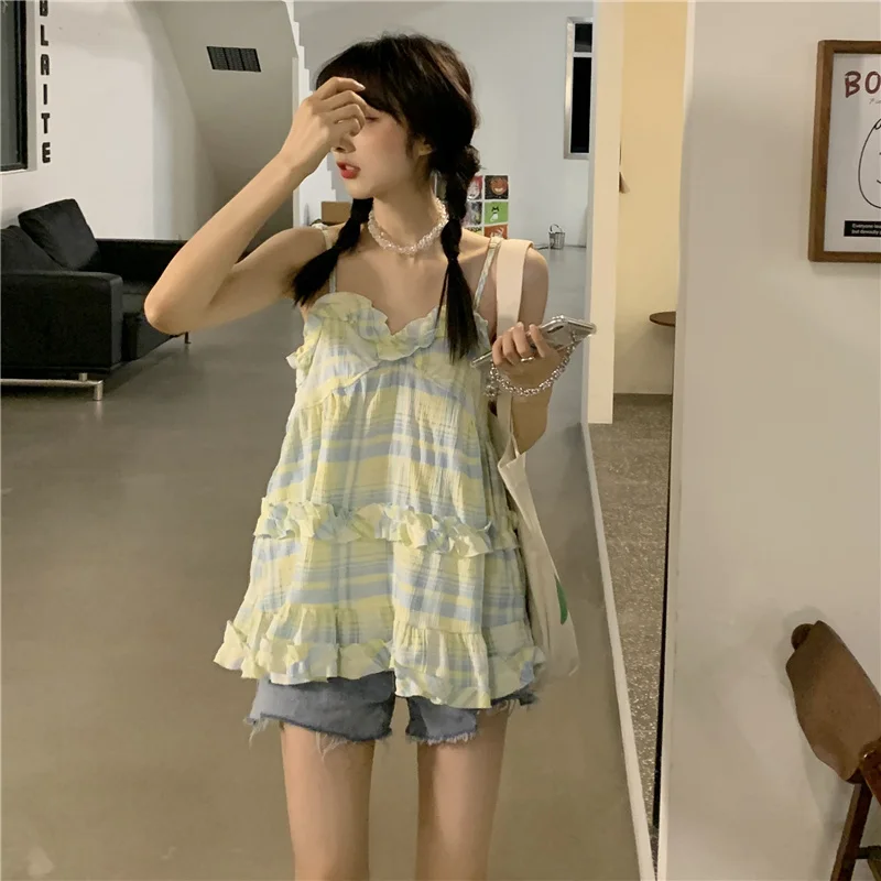 Женский жилет с V-образным вырезом без рукавов | Женская одежда