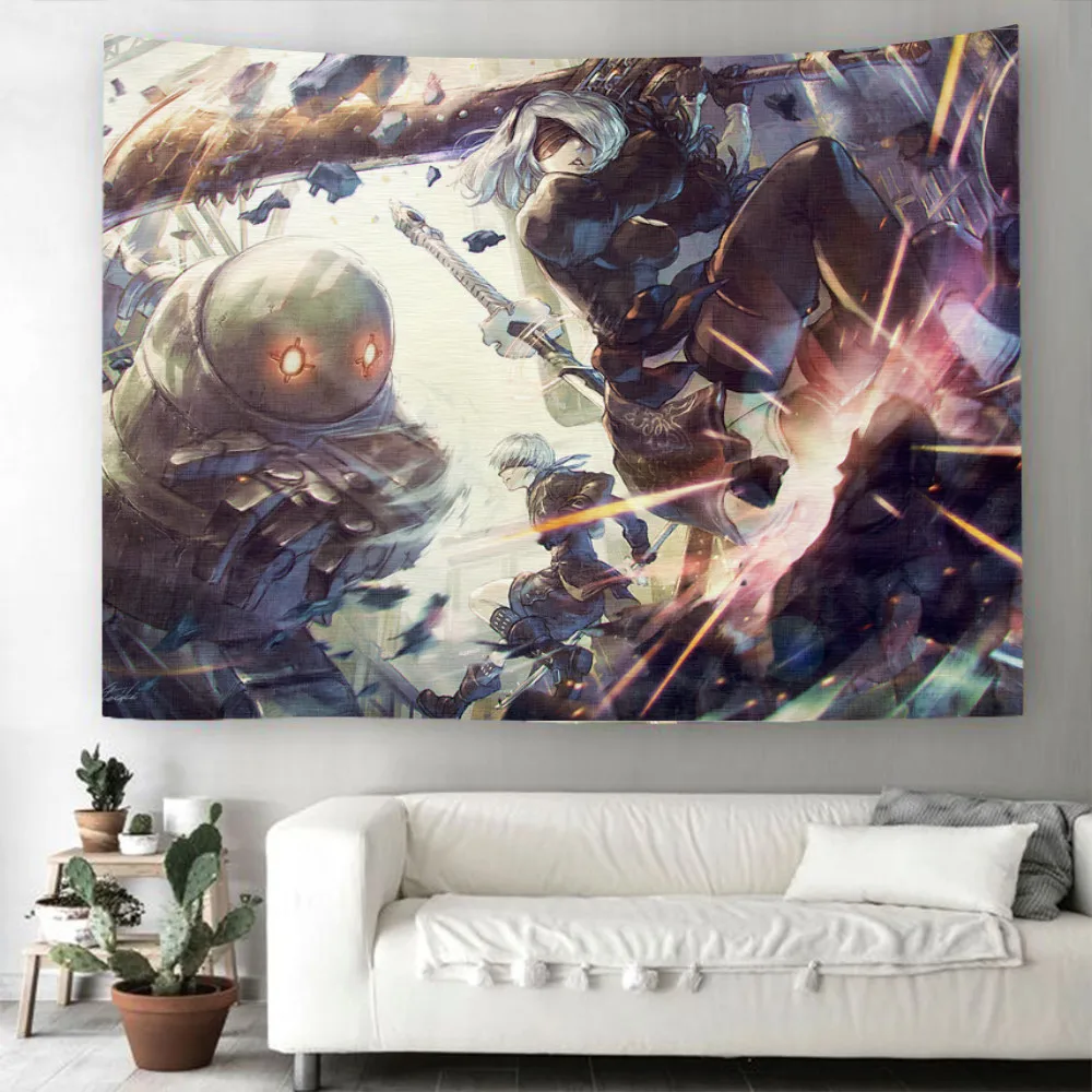 

Anime NieR:Automata Painting Tapestry 3D Printing Tapestrying Rectangular Home Decor Wall Hanging