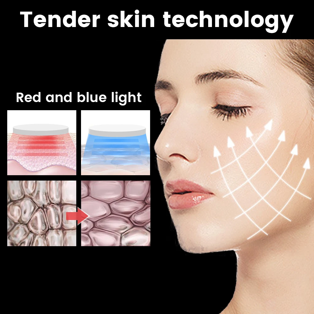 Светодиодный Массажер для кожи лица Инструменты ухода за глазами вибрирующий